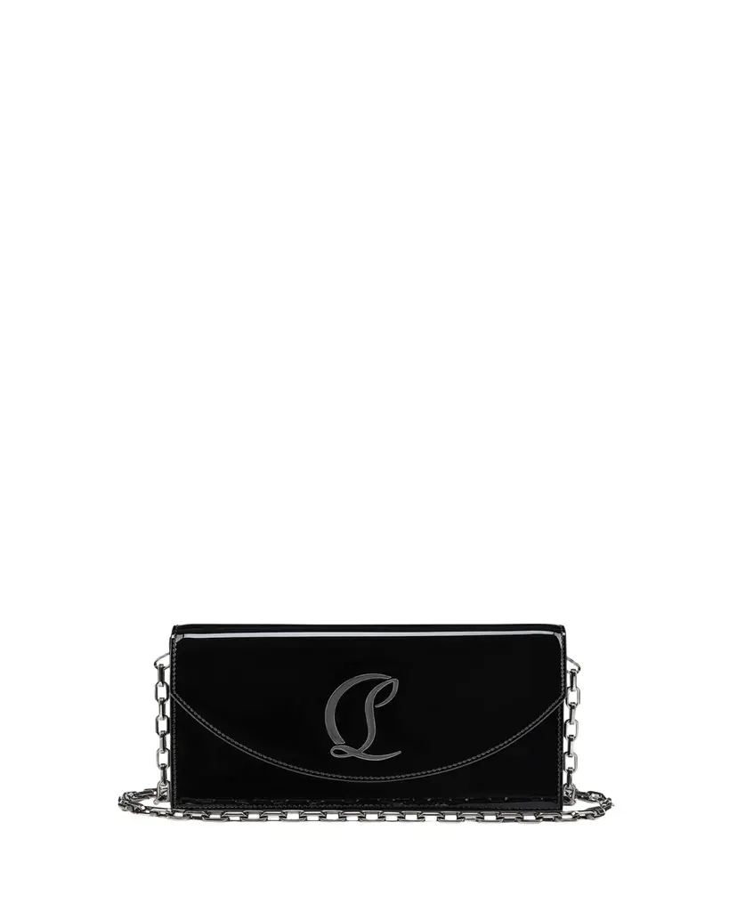Christian Louboutin Loubi54 Flap Patent Leather Clutch Bag | Image 1 Christian Louboutin Loubi54 Flap Patent Leather Clutch Bag | Image 1