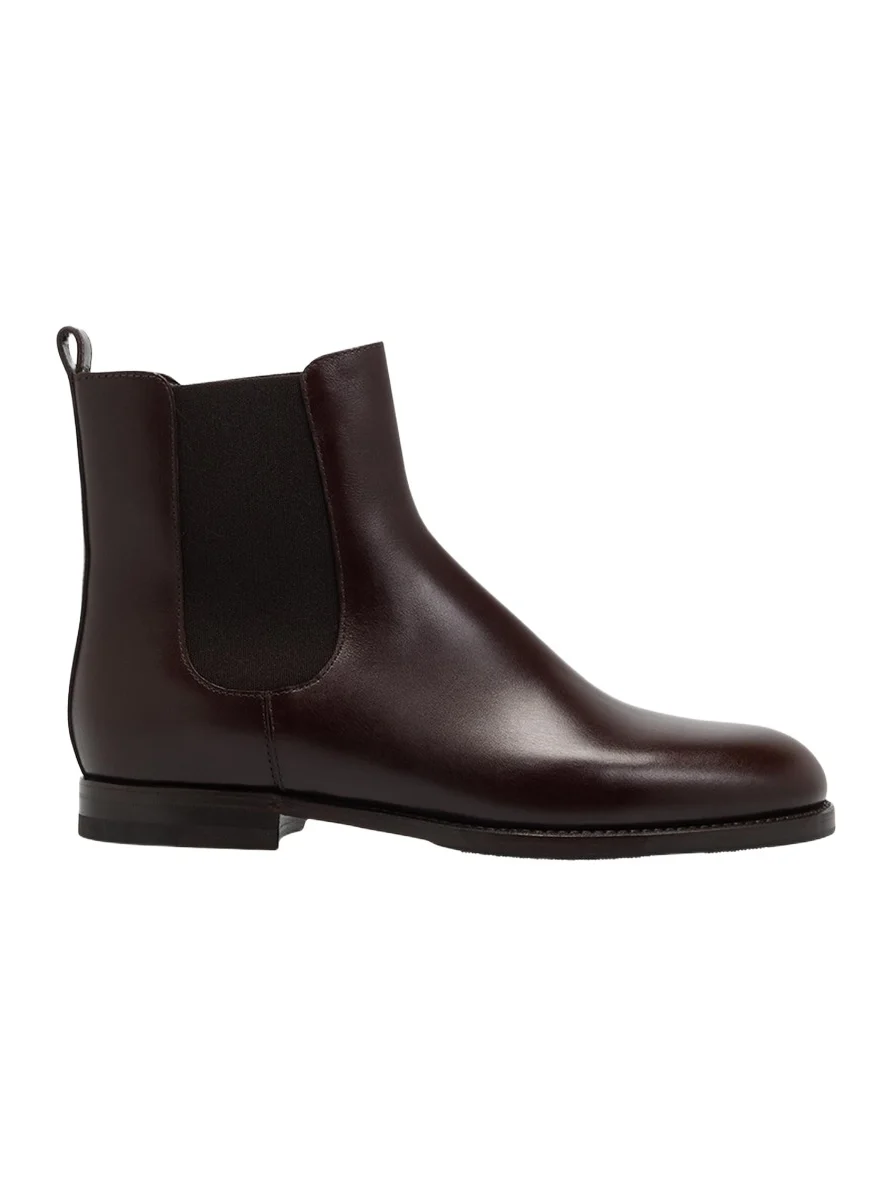 Manolo Blahnik Calfskin Leather Chelsea Booties