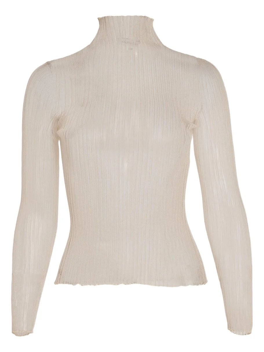 Modern Mist Translucent Ribbed Turtleneck