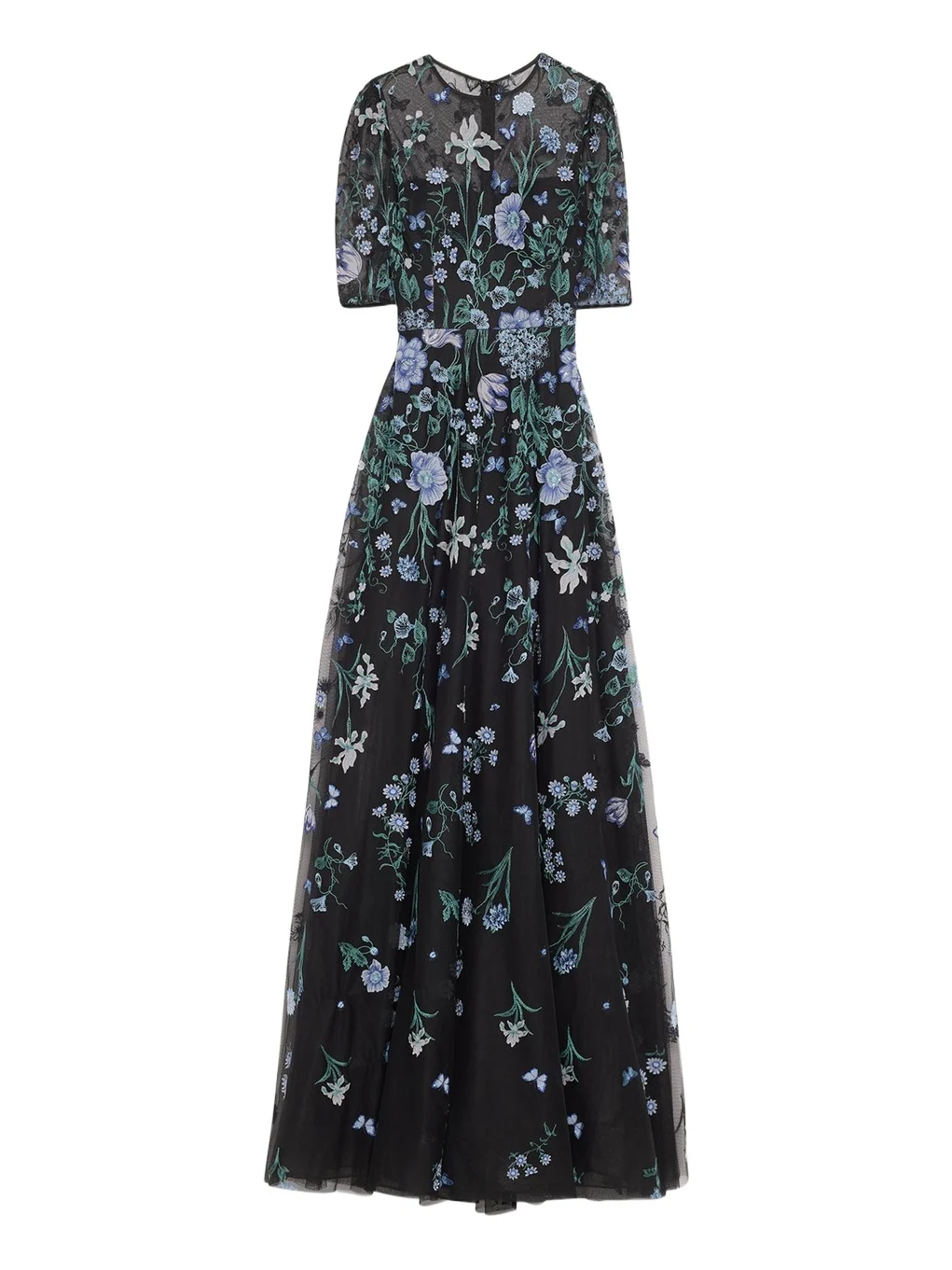 Embroidered A-Line Tulle Gown Embroidered A-Line Tulle Gown