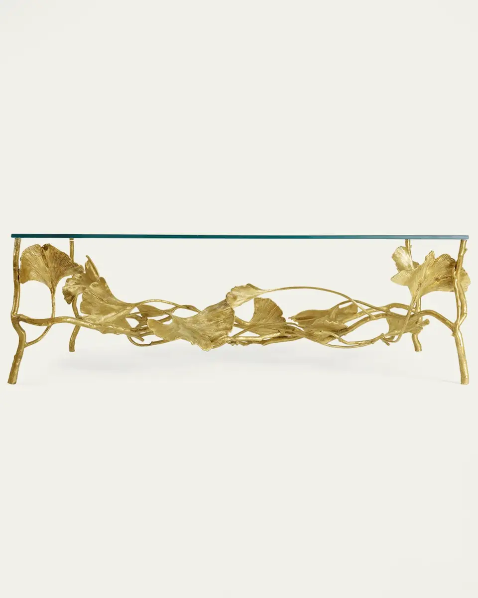 Michael Aram Golden Ginkgo Coffee Table | Thumbnail 2
