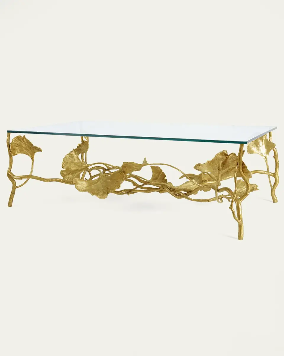 Michael Aram Golden Ginkgo Coffee Table | Thumbnail 3
