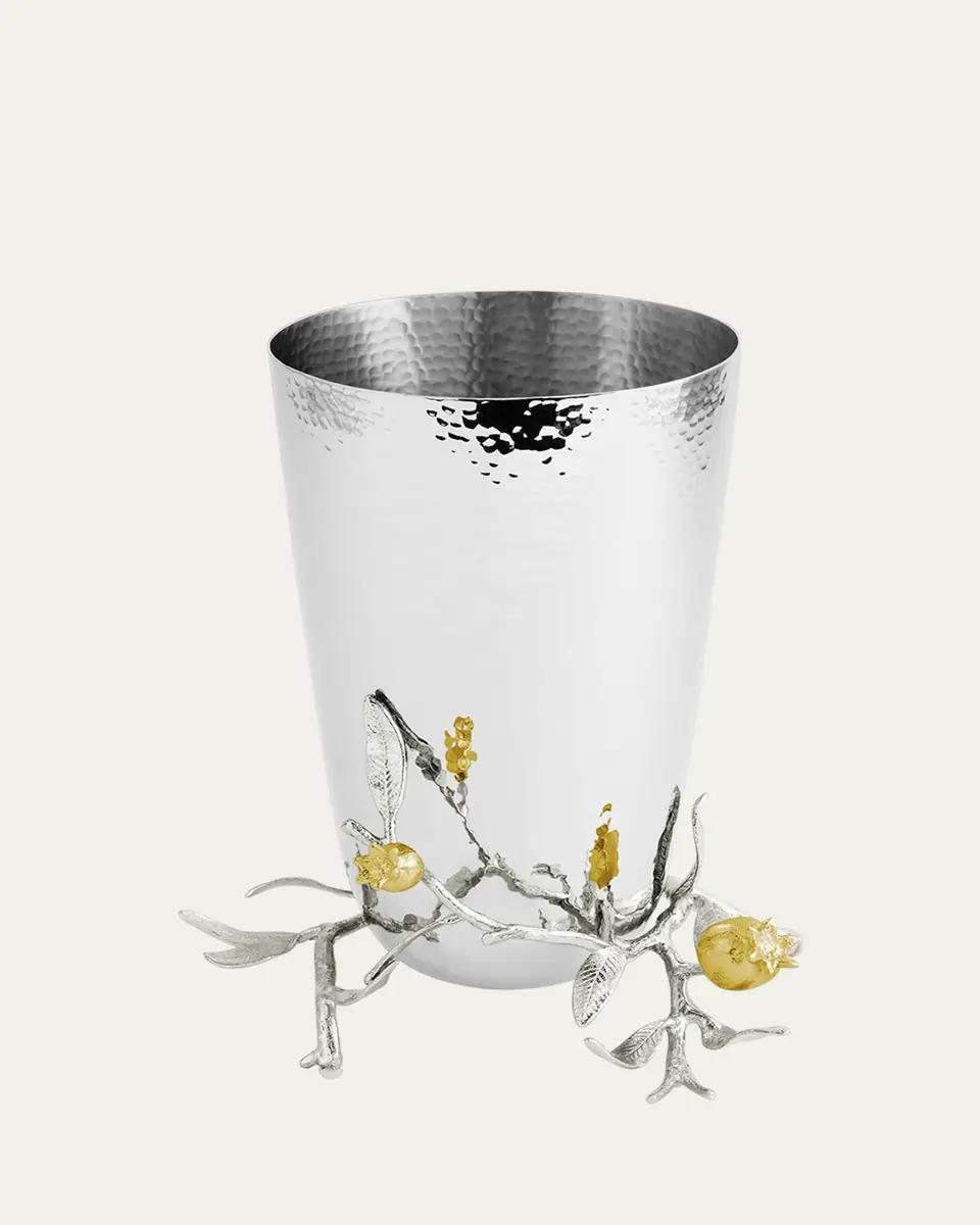 Michael Aram Pomegranate Silver & Gold Vase with 24K Goldplate | Thumbnail 3
