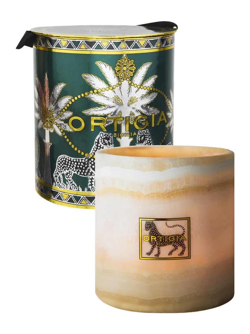 ORTIGIA Ambra Nera Alabaster Candle, 35 oz.