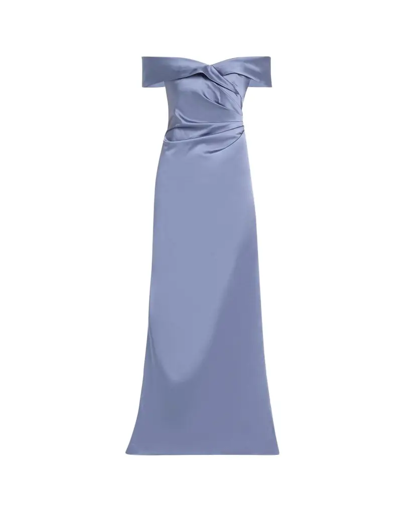 Rickie Freeman for Teri Jon Ruched Off-Shoulder Stretch Gown | Image 1 Rickie Freeman for Teri Jon Ruched Off-Shoulder Stretch Gown | Image 1
