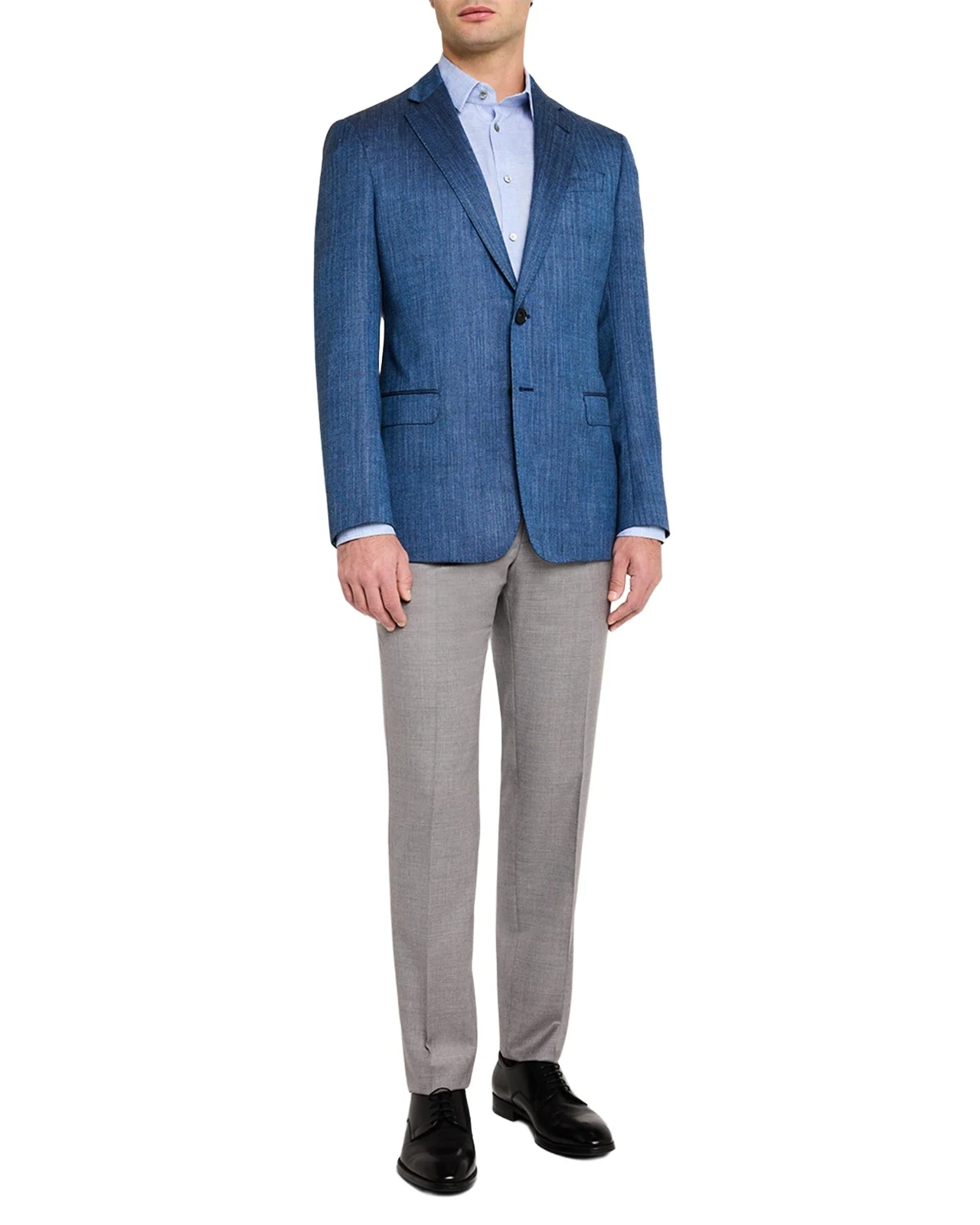 Men's Wool Flat-Front Trousers Men's Wool Flat-Front Trousers