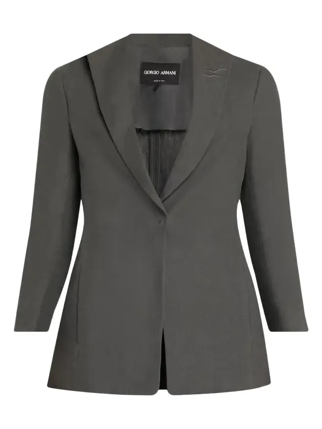 Linen Single-Breasted Blazer