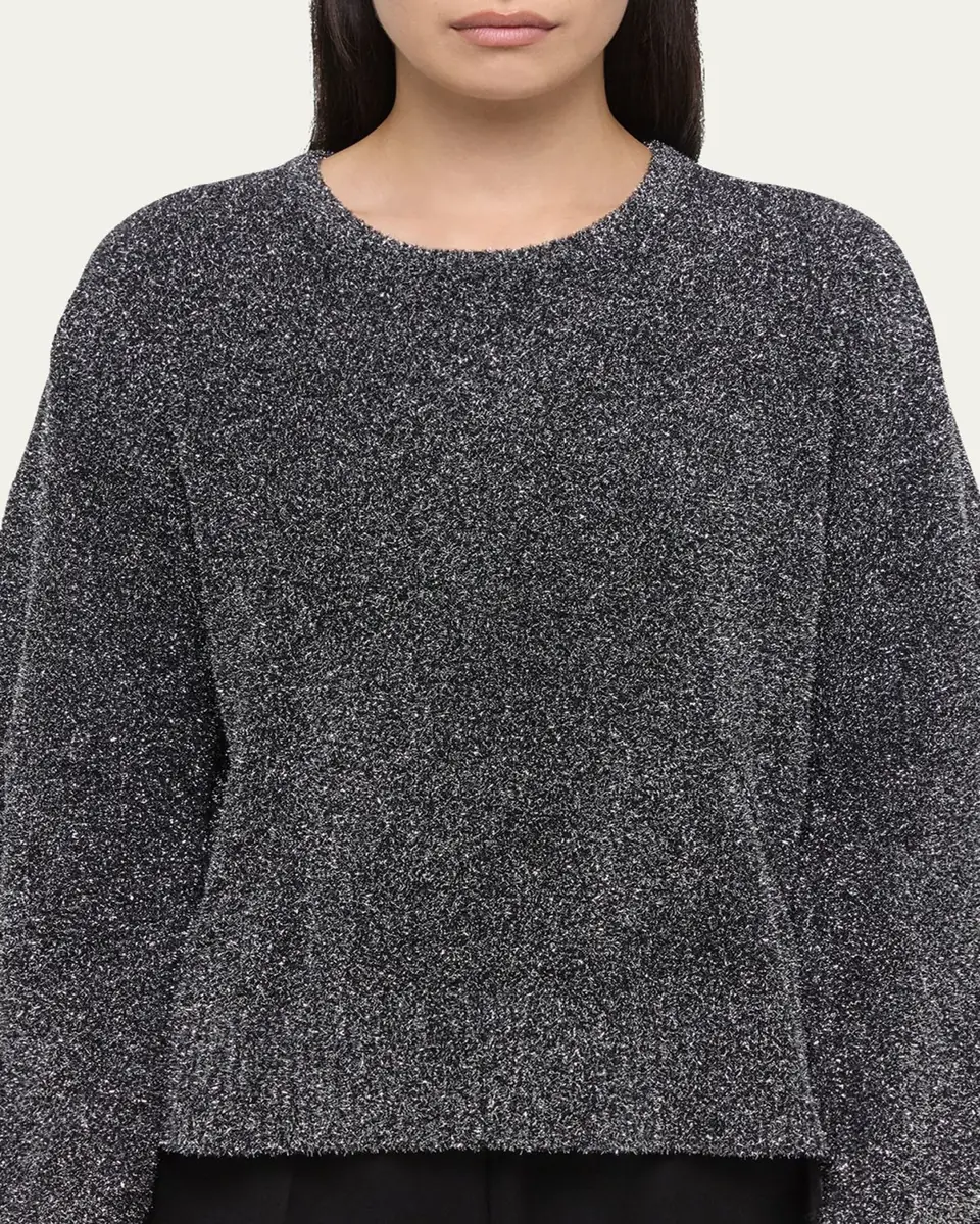 Helmut Lang Apex Sparkly Lurex Crewneck Sweater | Thumbnail 5 Helmut Lang Apex Sparkly Lurex Crewneck Sweater | Thumbnail 5