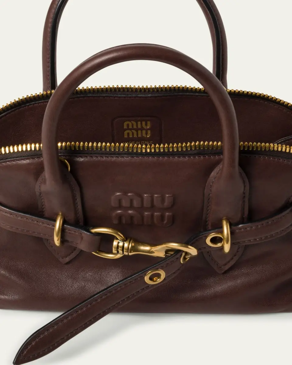 Miu Miu Aventure Medium Nappa Leather Top-Handle Bag | Thumbnail 7 Miu Miu Aventure Medium Nappa Leather Top-Handle Bag | Thumbnail 7