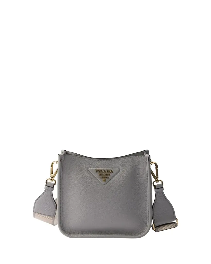 Prada Mini Daino Soft Leather Hobo Crossbody Bag | Image 1 Prada Mini Daino Soft Leather Hobo Crossbody Bag | Image 1