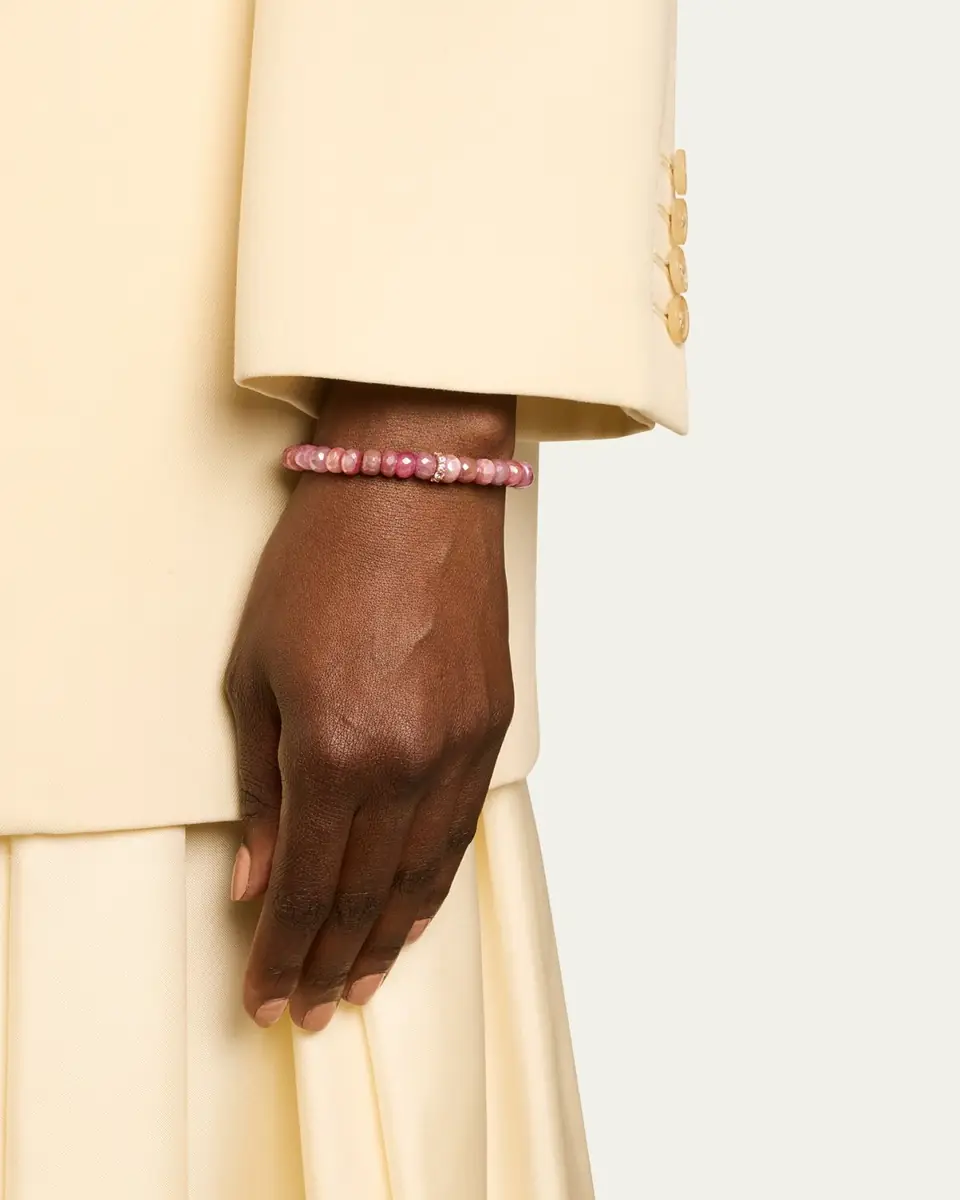 Sydney Evan Pink Sapphire Rondelle Bead Bracelet | Thumbnail 2 Sydney Evan Pink Sapphire Rondelle Bead Bracelet | Thumbnail 2