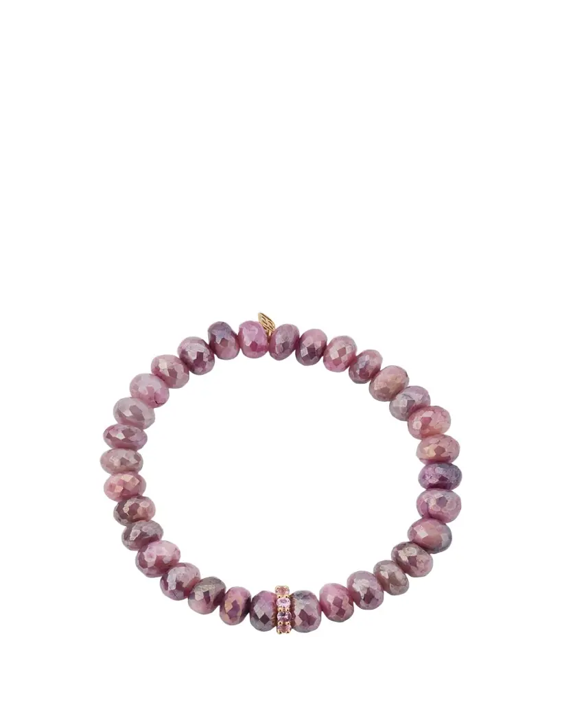 Sydney Evan Pink Sapphire Rondelle Bead Bracelet | Image 1 Sydney Evan Pink Sapphire Rondelle Bead Bracelet | Image 1