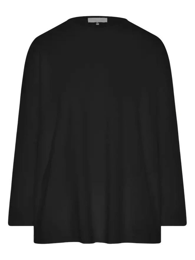 Long-Sleeve Smaller Round-Neck Top (Long Length)