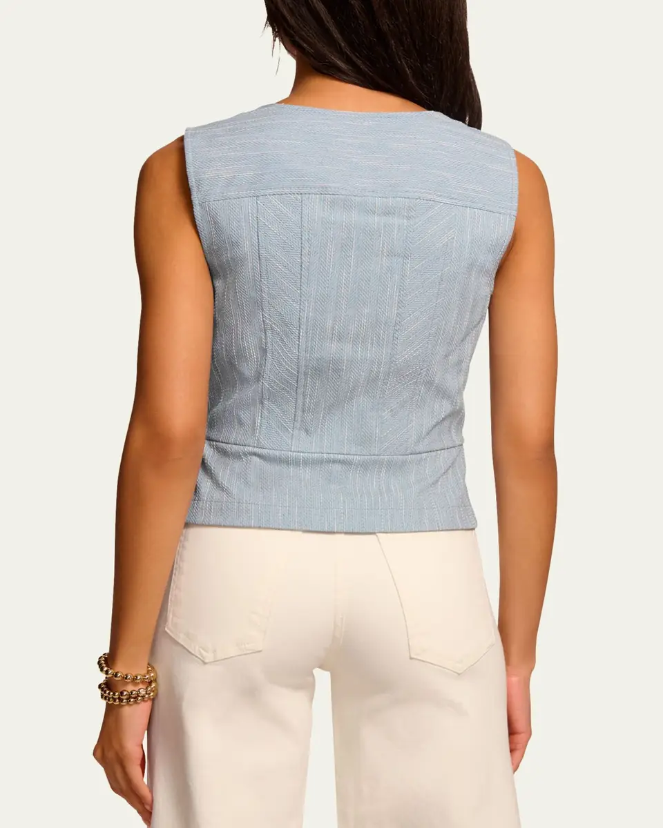 Ramy Brook Suki Textured Button-Front Top | Thumbnail 2