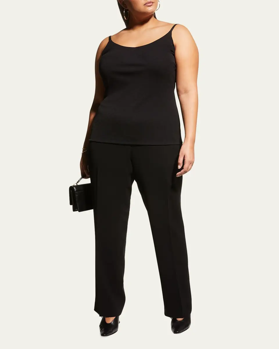 Lafayette 148 New York Plus Size Barrow Straight-Leg Crepe Pants | Thumbnail 2