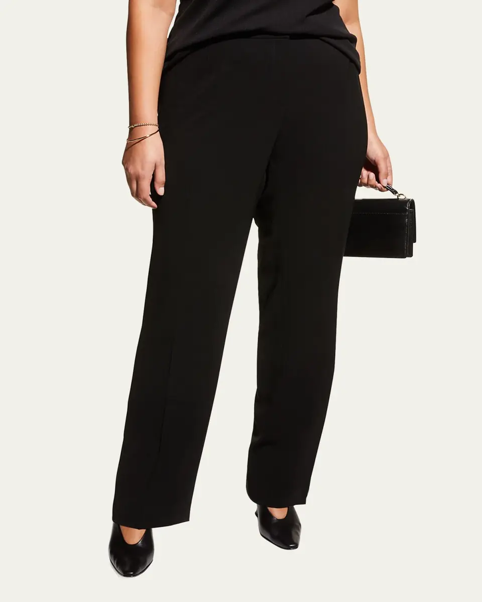 Lafayette 148 New York Plus Size Barrow Straight-Leg Crepe Pants | Thumbnail 4