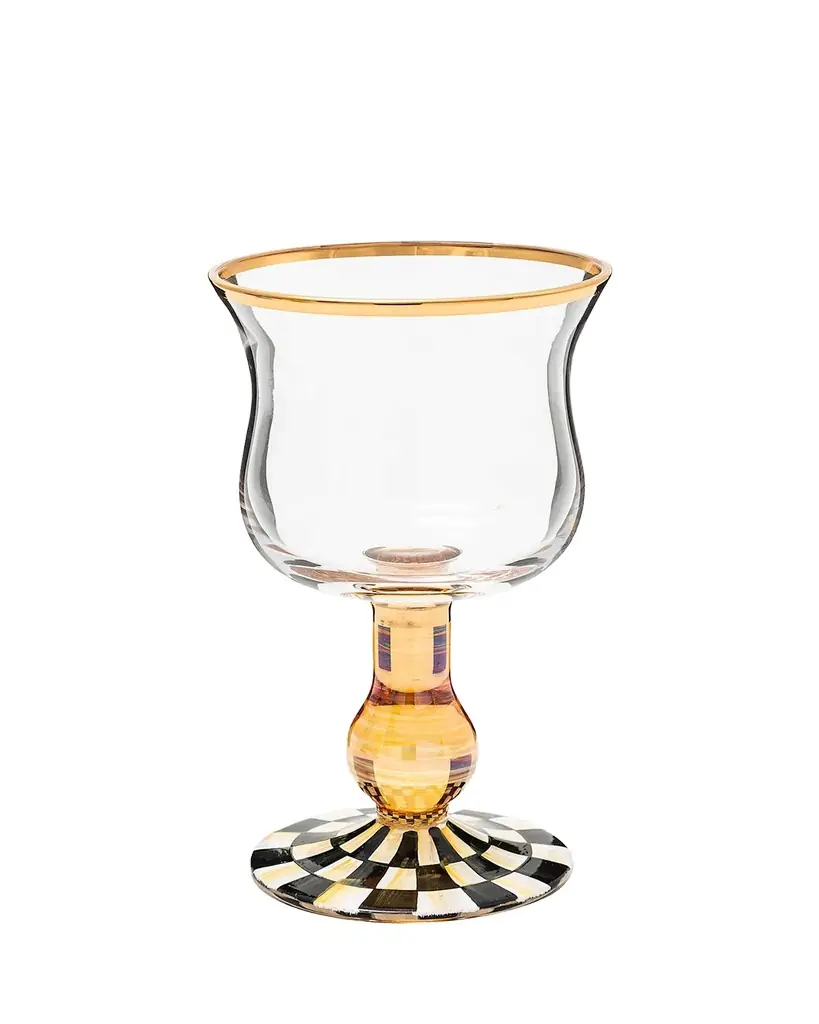 MacKenzie-Childs Courtly Check Wine Glass