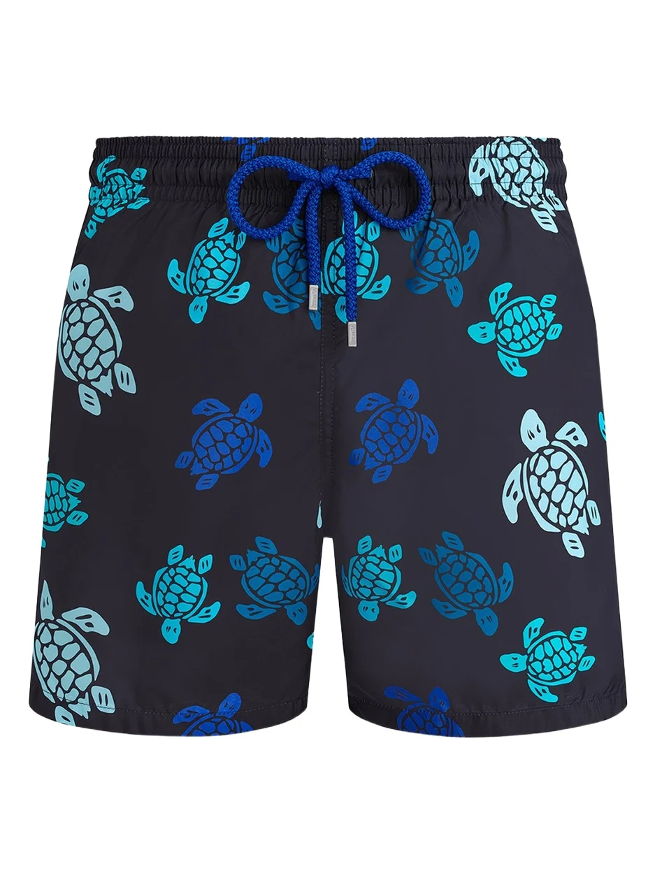 Vilebrequin Men's Multicolor Turtle-Print Swim Shorts