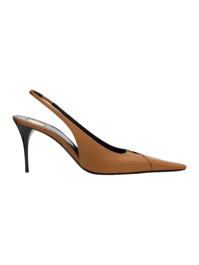 Babylone Leather YSL Slingback Pumps Babylone Leather YSL Slingback Pumps