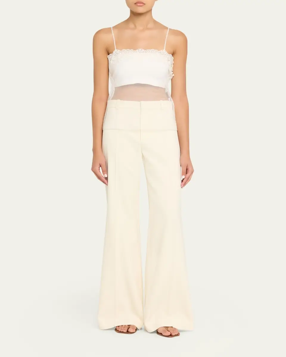 Chloé Fitted Lace Embroidered Tank Top | Thumbnail 2