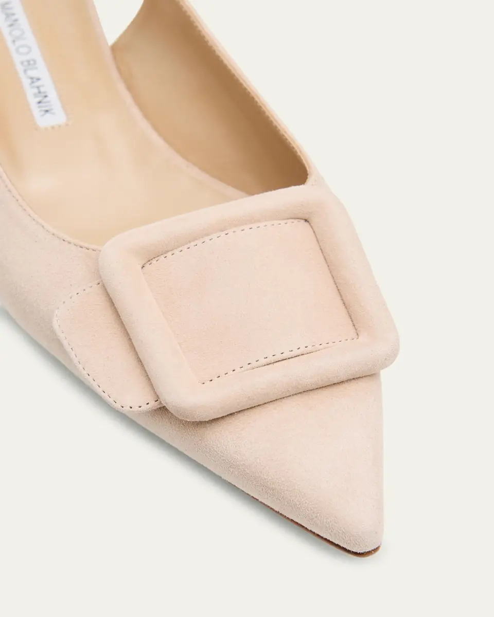 Manolo Blahnik Maylura Suede Slingback Ballerina Flats | Thumbnail 7 Manolo Blahnik Maylura Suede Slingback Ballerina Flats | Thumbnail 7