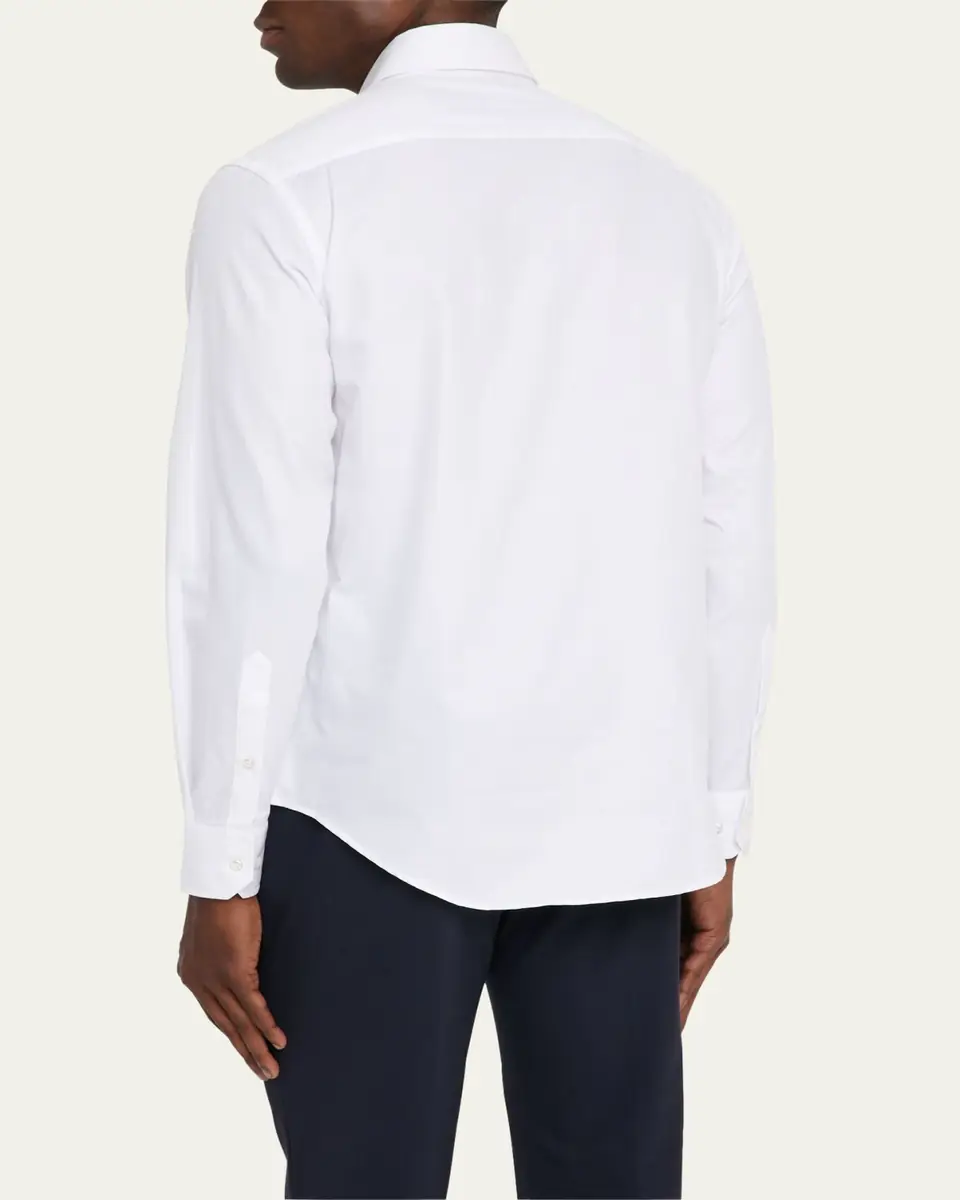 Giorgio Armani Men's Cotton Tonal Dot Dress Shirt | Thumbnail 3 Giorgio Armani Men's Cotton Tonal Dot Dress Shirt | Thumbnail 3