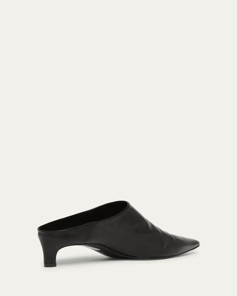 Jil Sander Leather Kitten Mule Pumps | Thumbnail 2