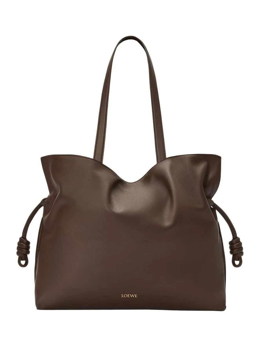Loewe Flamenco Large Clutch Bag in Napa Leather with Golden Foil Anagram