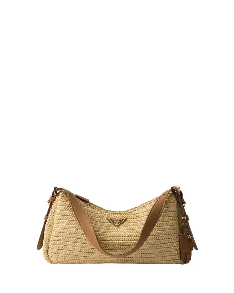 Prada Zip Crochet Shoulder Bag