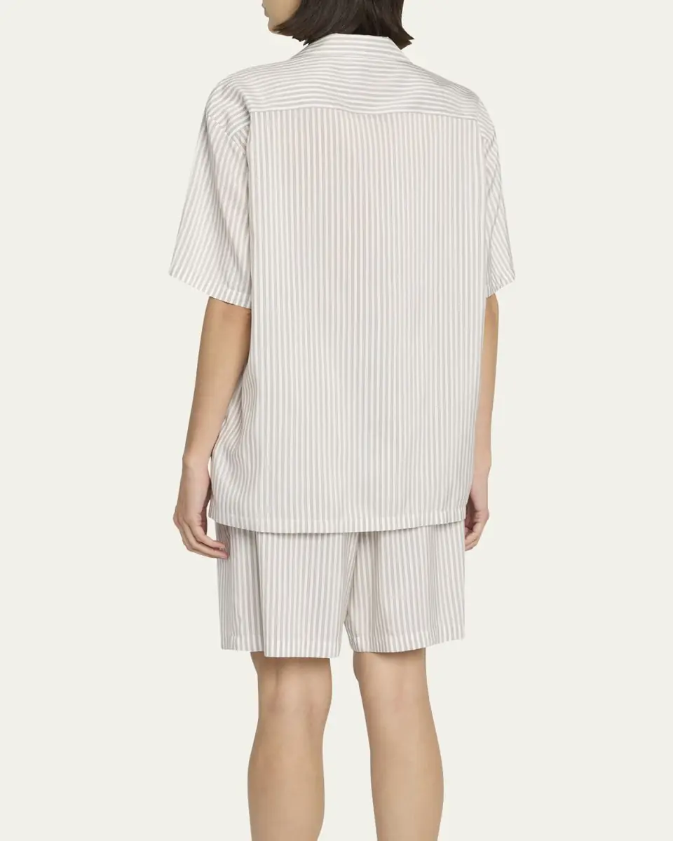 THE ROW Jorge Striped Silk Camp Shirt | Thumbnail 3