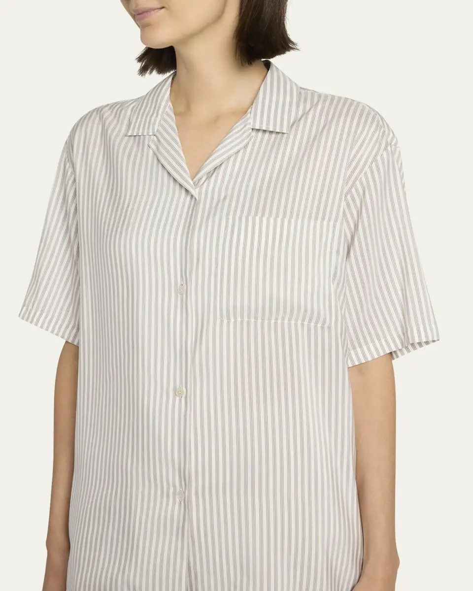 THE ROW Jorge Striped Silk Camp Shirt | Thumbnail 5