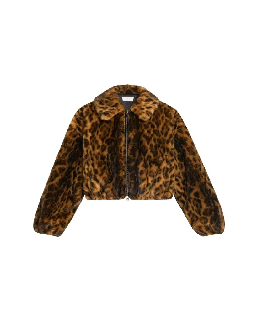 Esme Leopard Faux Fur Jacket Esme Leopard Faux Fur Jacket