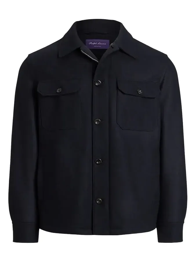 Men's Felton Cashmere-Blend Shirt Jacket Men's Felton Cashmere-Blend Shirt Jacket