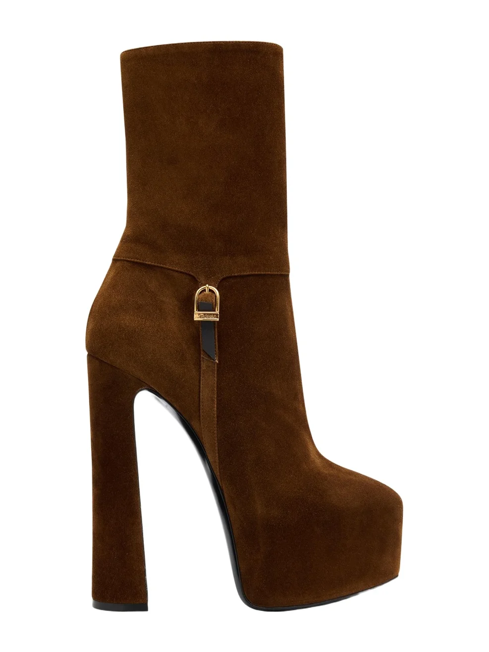 Saint Laurent Nico Platform Suede Booties