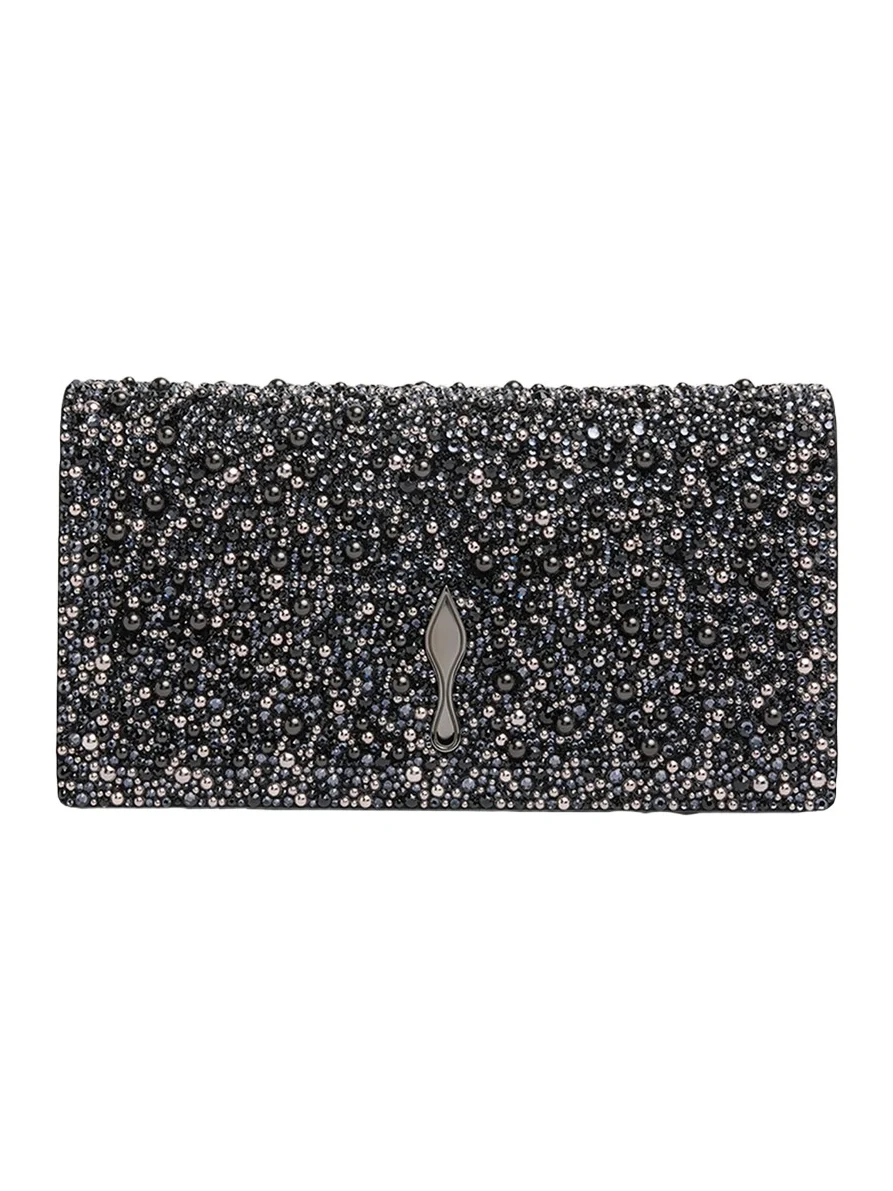 Bettina Bead-Encrusted Leather Clutch Bag Bettina Bead-Encrusted Leather Clutch Bag