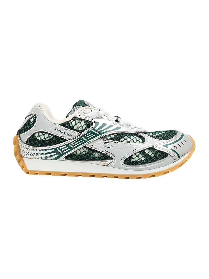 Bottega Veneta Women's Orbit Metallic Net Runner Sneakers