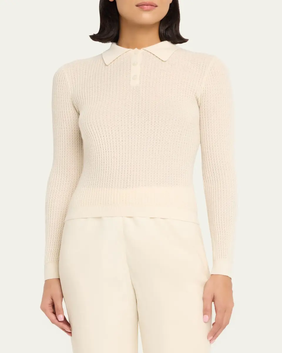 Guest in Residence Shrunken Long-Sleeve Cashmere Polo | Thumbnail 12 Guest in Residence Shrunken Long-Sleeve Cashmere Polo | Thumbnail 12