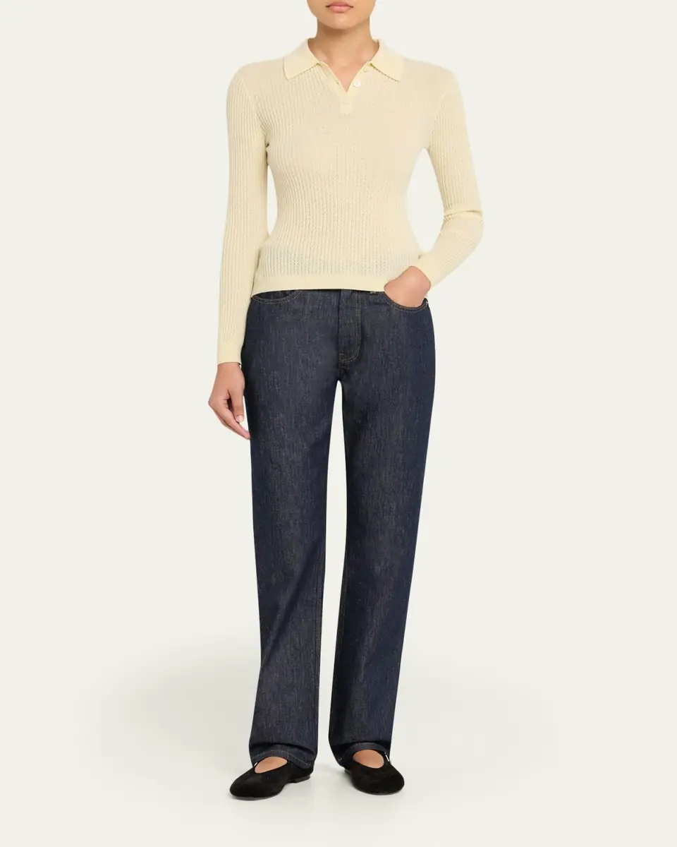 Guest in Residence Shrunken Long-Sleeve Cashmere Polo | Thumbnail 18 Guest in Residence Shrunken Long-Sleeve Cashmere Polo | Thumbnail 18