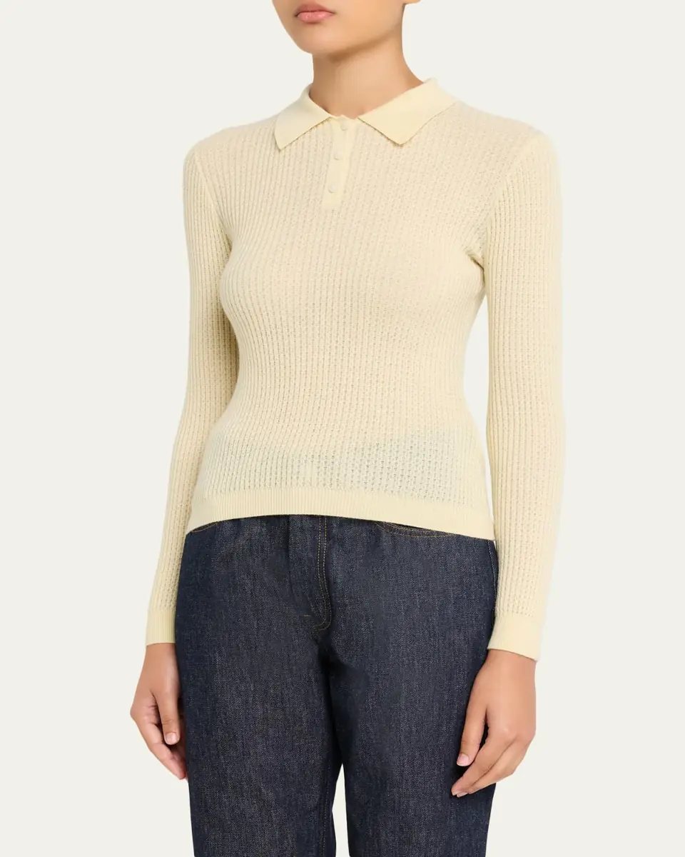Guest in Residence Shrunken Long-Sleeve Cashmere Polo | Thumbnail 20 Guest in Residence Shrunken Long-Sleeve Cashmere Polo | Thumbnail 20