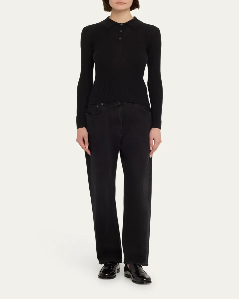 Guest in Residence Shrunken Long-Sleeve Cashmere Polo | Thumbnail 6 Guest in Residence Shrunken Long-Sleeve Cashmere Polo | Thumbnail 6