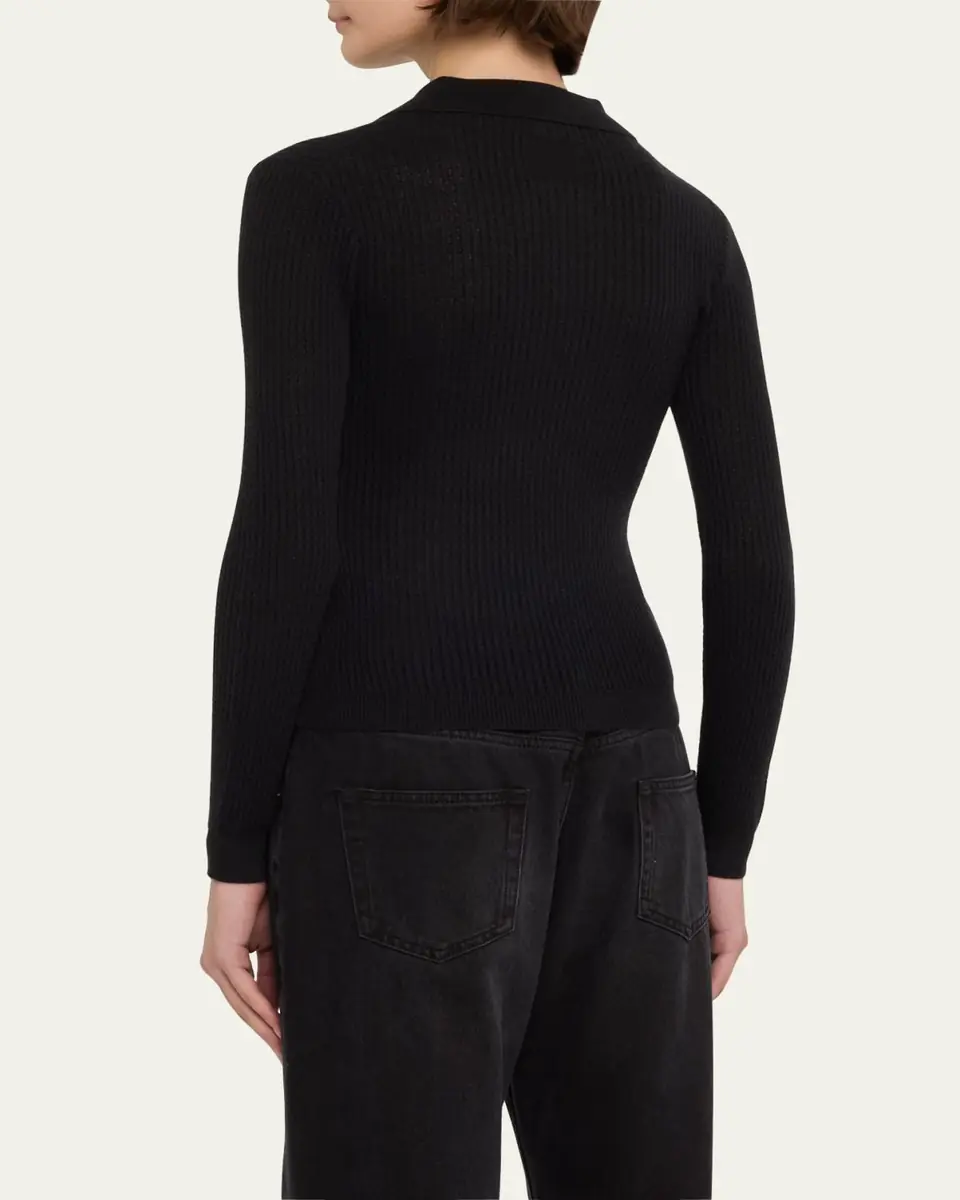 Guest in Residence Shrunken Long-Sleeve Cashmere Polo | Thumbnail 7 Guest in Residence Shrunken Long-Sleeve Cashmere Polo | Thumbnail 7