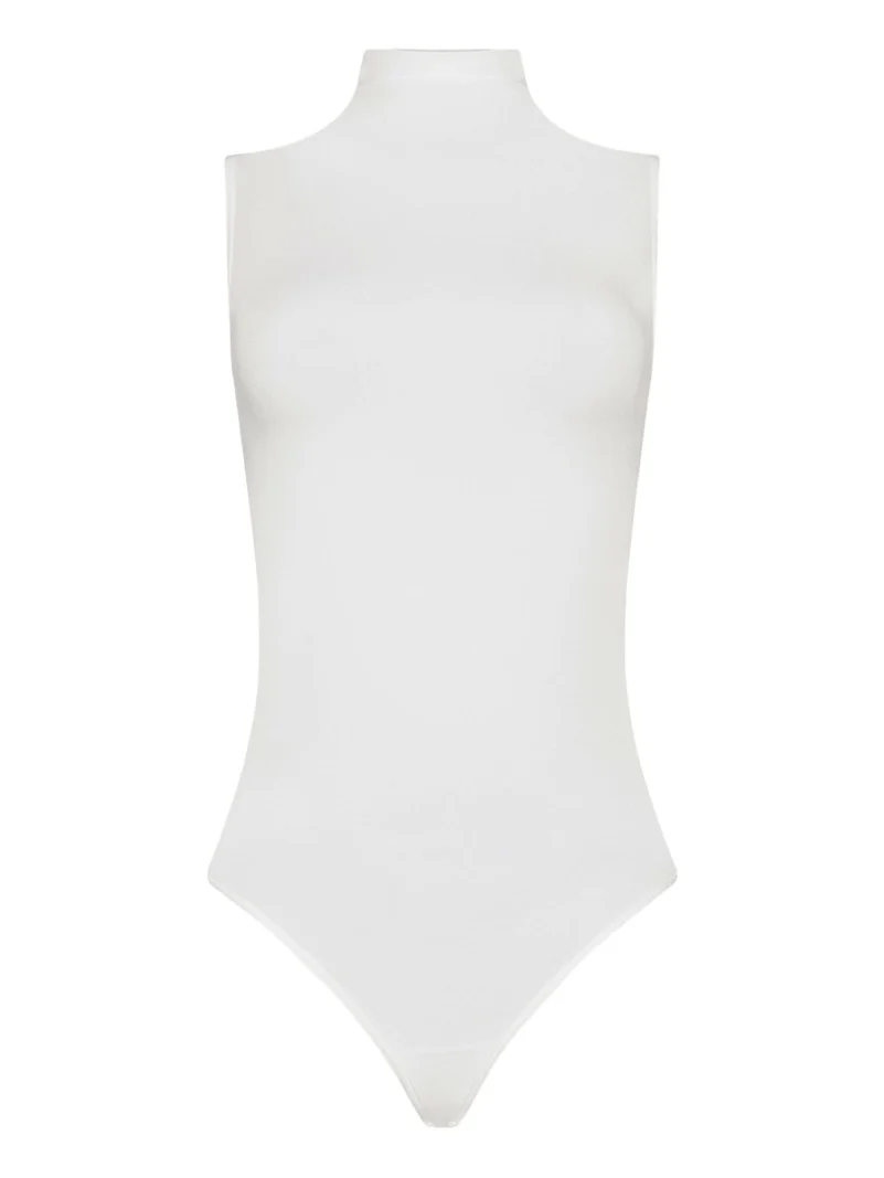 Sleeveless Mock-Neck String Bodysuit