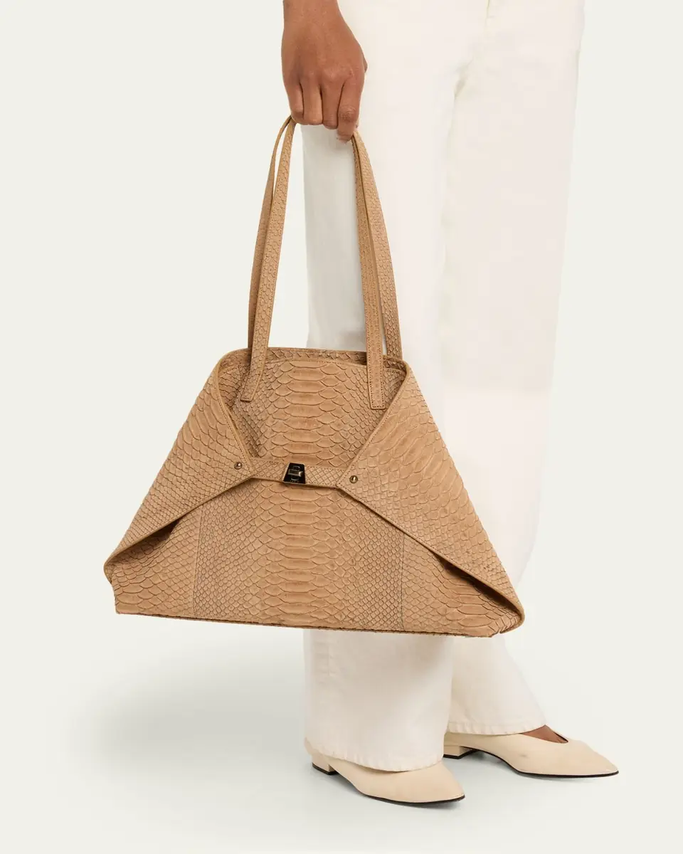 Akris Ai Medium Snakeskin Suede Shoulder Bag | Thumbnail 2