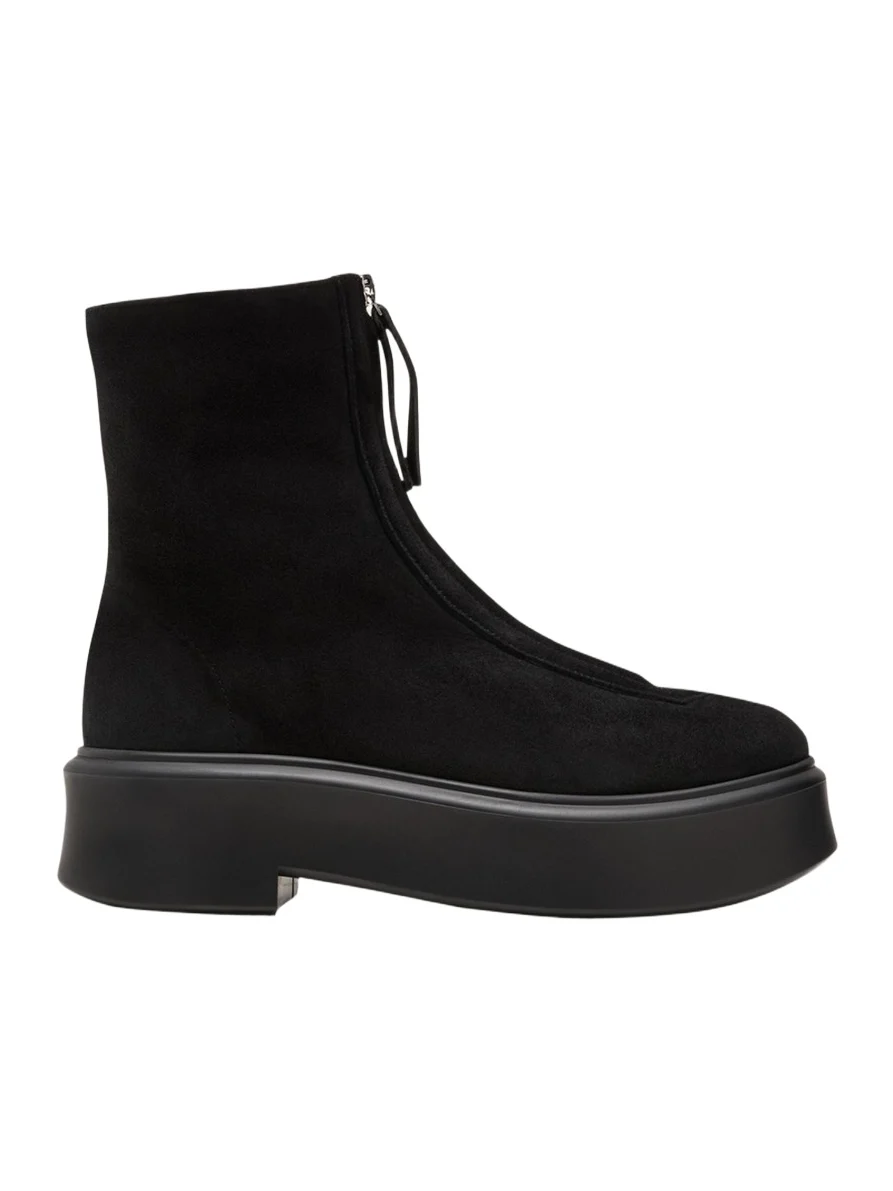 Suede Zip Moto Booties Suede Zip Moto Booties