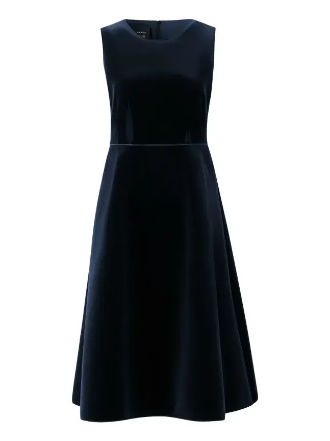 Sleeveless Velvet Midi Cocktail Dress Sleeveless Velvet Midi Cocktail Dress