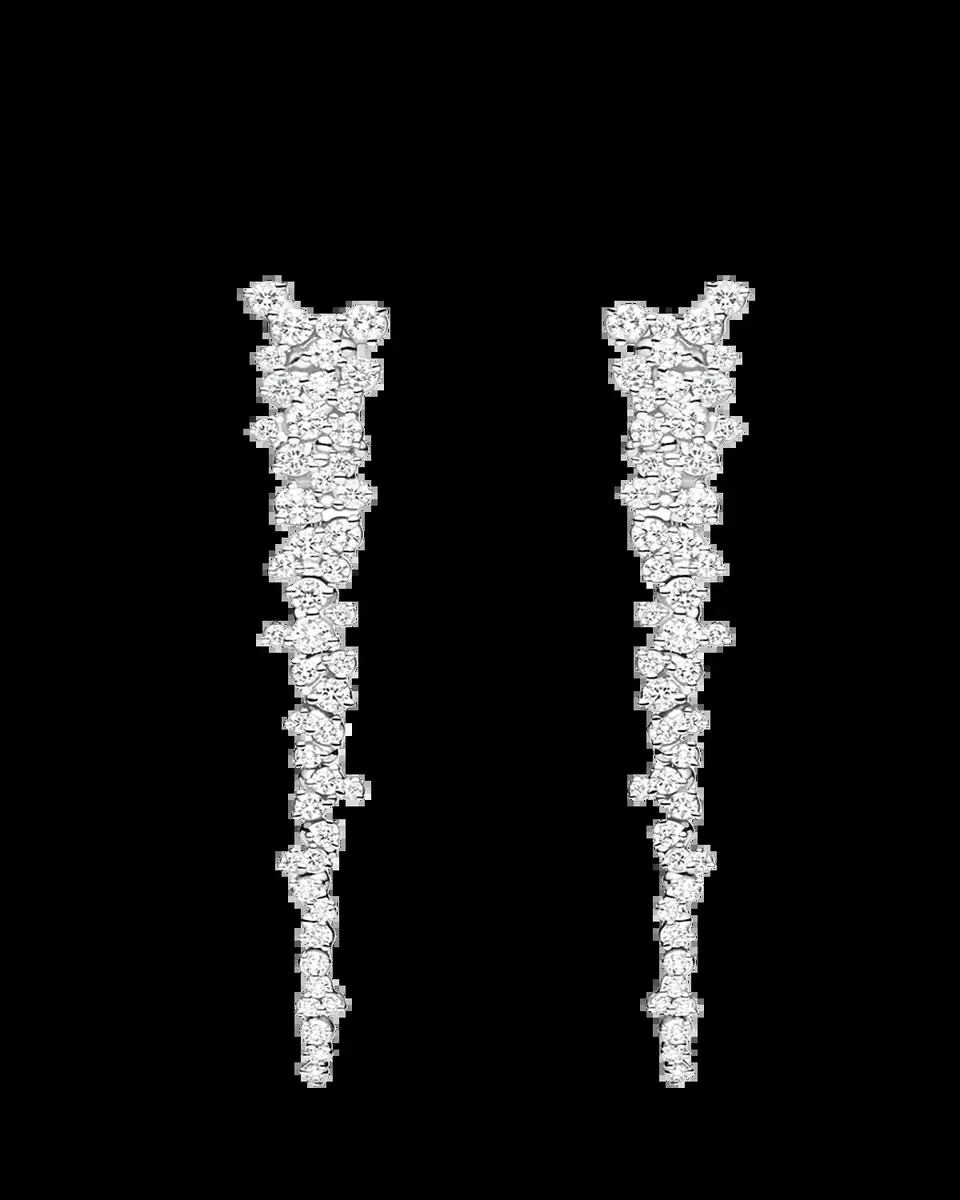 Paul Morelli 18K White Gold Confetti Diamond Drop Earrings | Thumbnail 2 Paul Morelli 18K White Gold Confetti Diamond Drop Earrings | Thumbnail 2
