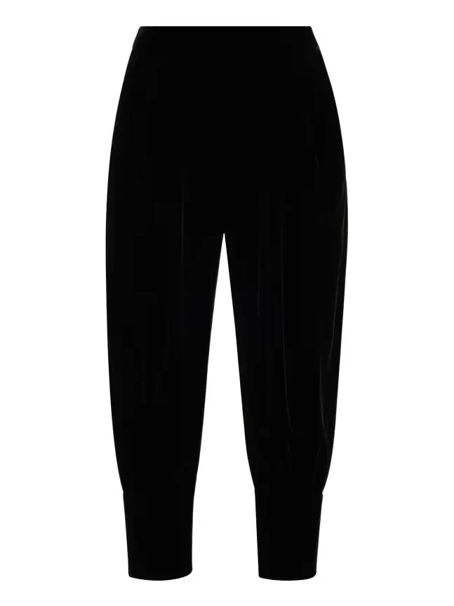 Virgin Wool Barrel-Leg Trousers
