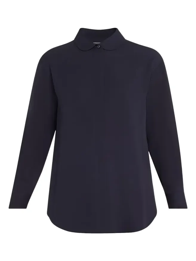 Silk Long-Sleeve Button-Down Shirt Silk Long-Sleeve Button-Down Shirt