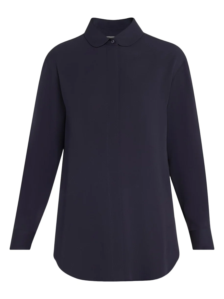 Silk Long-Sleeve Button-Down Shirt Silk Long-Sleeve Button-Down Shirt