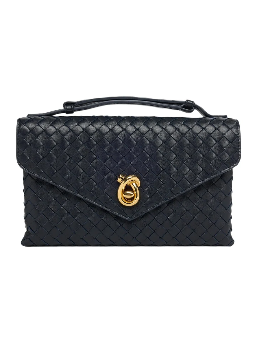 Bottega Veneta Knot Lock Leather Top-Handle Bag